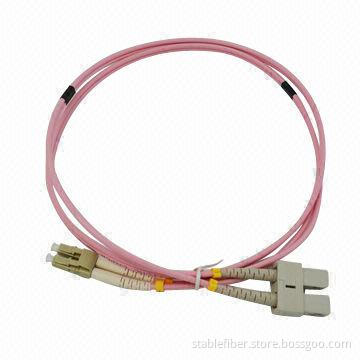 OEM MM Duplex/Simplex LC-SC Pink Patch Cord with Ultra Low Back Reflection and Low Insertion Loss